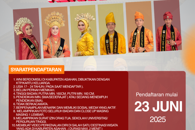PEMILIHAN DUTA PARIWISATA KABUPATEN ASAHAN TAHUN 2025